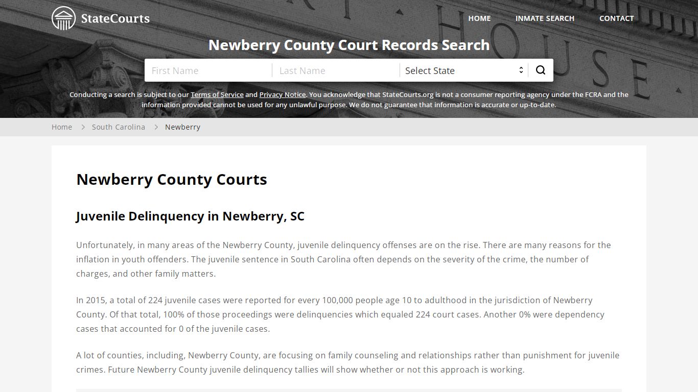 Newberry County, SC Courts - Records & Cases - StateCourts